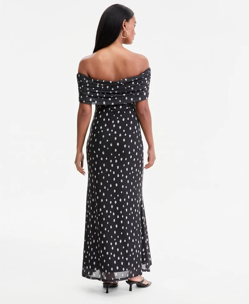 Bar Iii Women's Off-The-Shoulder Maxi Dress, Macy's Exclusive