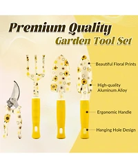Xdovet Gardening Hand Tools Sunflower Set Bag Women Mom Gift