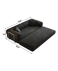Maison Boucle Modular Sofa Bed Convertible Floor Couch Corduroy Sleeper Futon