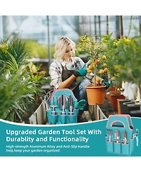 Xdovet Garden Tool Set Heavy Duty Aluminum Alloy Non Slip Handle Gift