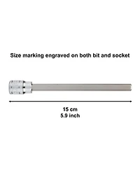 Xdovet Hex Bit Socket Set 3/8inch Drive Sae 1/16-1/2inch Long Allen Cr-v S2 Steel 10pieces