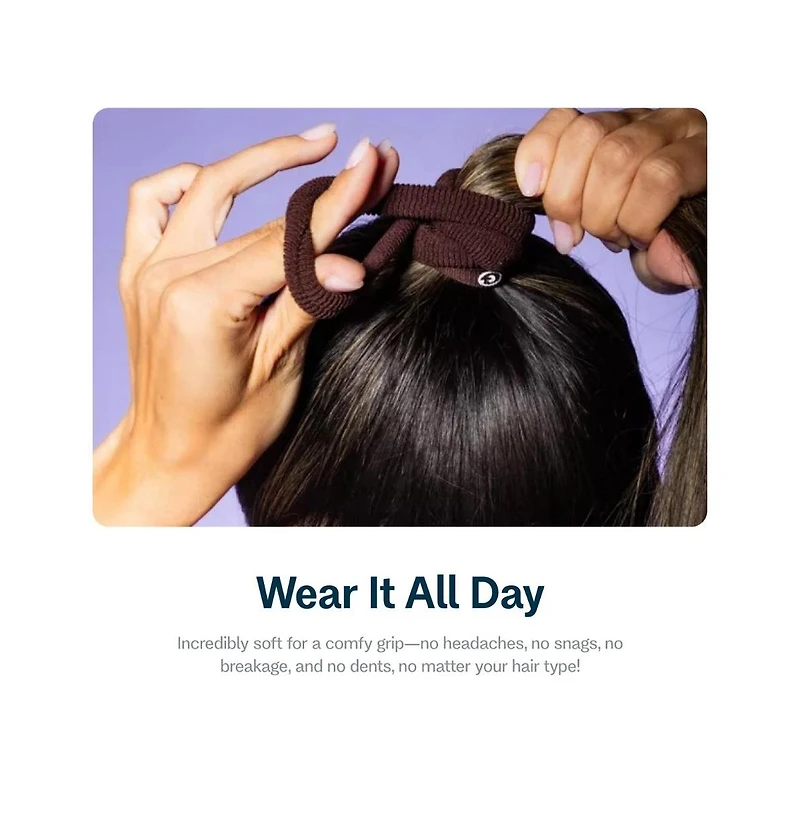 Gimme Beauty Thick Hair Extra Stretch Bands - Patent-Pending Design for Maximum Hold