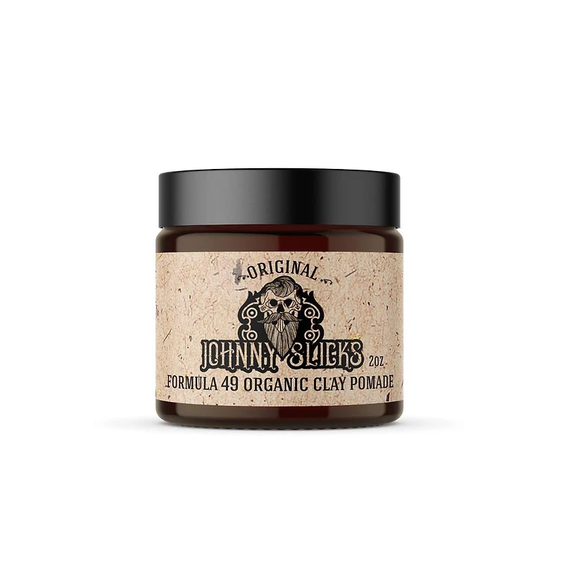 Johnny Slicks Formula 49 Clay Pomade | Firm Hold and Matte Finish |2 oz | Original Scent
