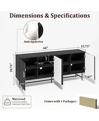 Logicfox 68inch File Cabinet Sideboard Storage Cabinet for Home Office Entryway