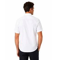 Elie Balleh Men's Slim Fit Tone-On-Tone Short Sleeve Shirt