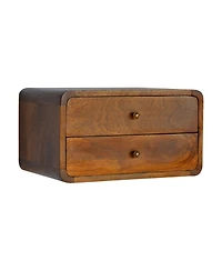 HomeRoots 18" Solid Wood Floating Nightstand
