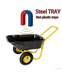 Streamdale Furniture Two-wheeled barrow garden cart 10-inch pneumatic wheels