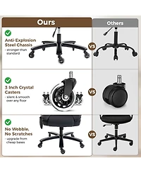 Homcom 400LBS Office Chair with Airbag Lumbar Support, Desk