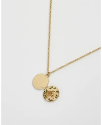 Fable England Fox and Acorn Oval Chain Locket Necklace