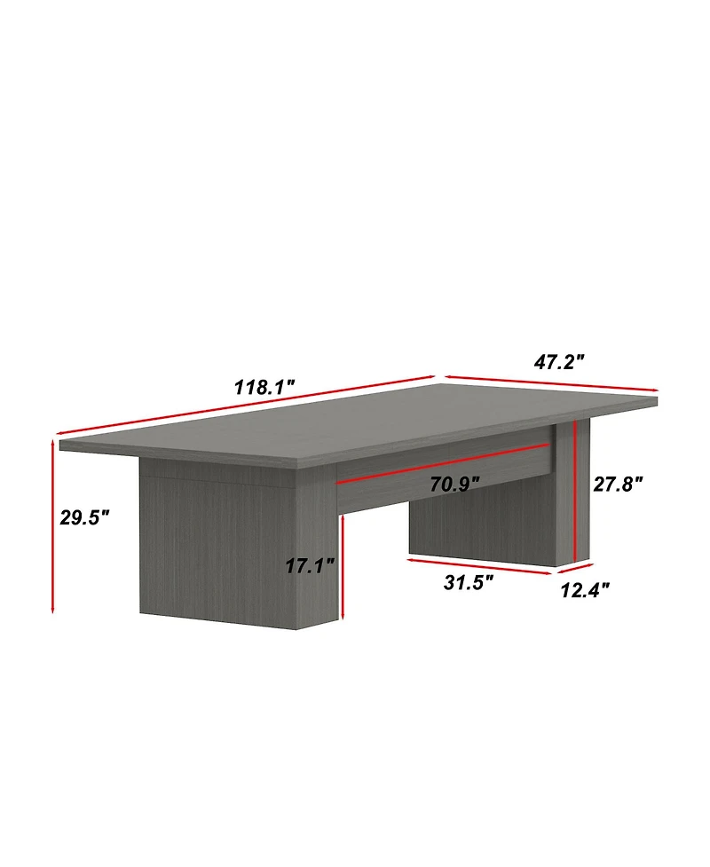 Homsee 118 Inch Large Dining Table Extra Long Rectangle for 8 Person Seating Perfect as Conference Desk and Office