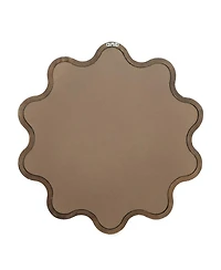 Laoties 31" Decorative Wall Mirror, Gear-Shaped Pine Wood Accent Mirror for Living Room, Entryway and Bedroom