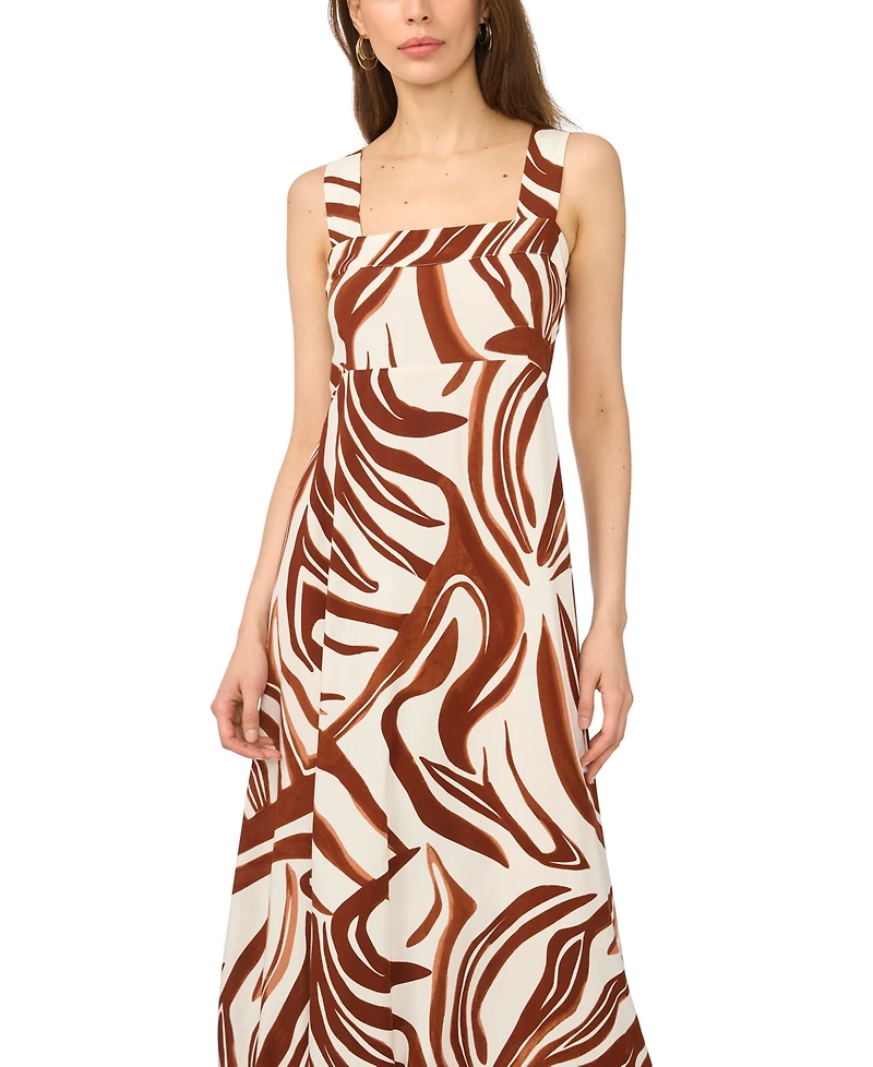 Msk Women's Sleeveless Square Neck Maxi Dress