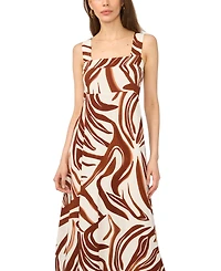 Msk Women's Sleeveless Square Neck Maxi Dress