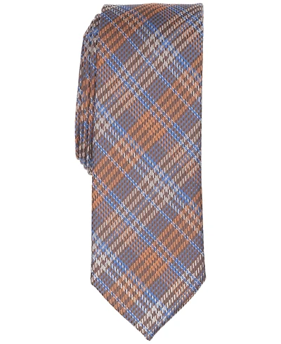 Bar Iii Men's Plaid Skinny Polyester Tie