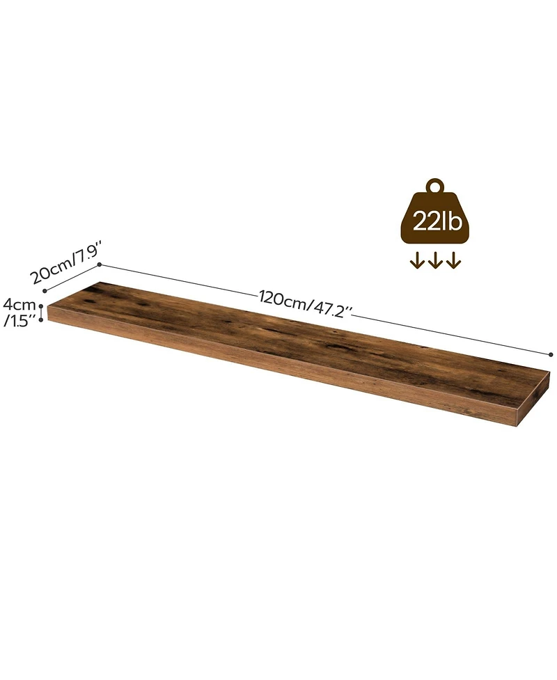 Slickblue Wall-Mounted Storage Shelves Set of 2 for Bedroom or Living Room
