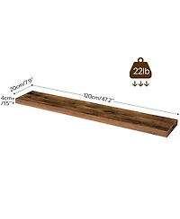 Slickblue Wall-Mounted Storage Shelves Set of 2 for Bedroom or Living Room