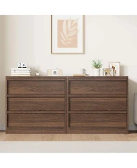 gaomon 3-Drawer Dresser for Bedroom, Natural Oak Wooden Nightstand Chest with Large Storage