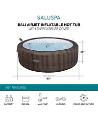 Bestway SaluSpa Bali Smart AirJet Inflatable Hot Tub w/ EnergySense Cover