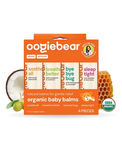 oogiebear Baby 4-Pack Organic Balm Collection