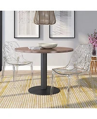 LeisureMod Cornelia Stackable Dining Chair Set of 2 Spring Cut-Out Tree Design Acrylic Accent Side for Kitchen, Living Room, and Area