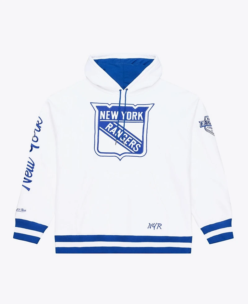 Mitchell & Ness Men's White New York Rangers Arctic Fleece Hoodie