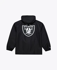 Mitchell & Ness Men's Black Las Vegas Raiders Coaches Full-Snap Hooded Windbreaker Jacket