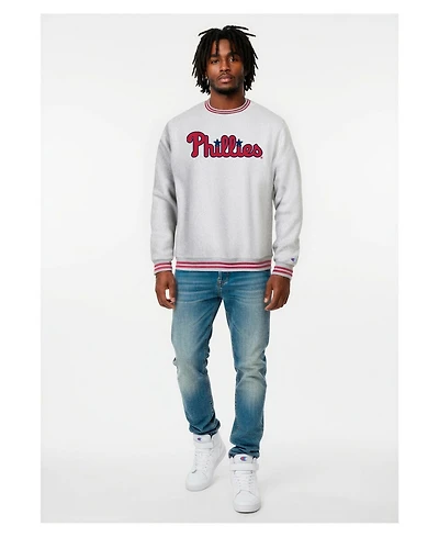 Champion Men's Grey Heather Philadelphia Phillies Reverse Weave Sweatshirt
