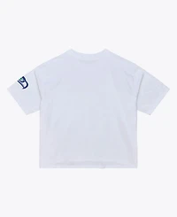 Mitchell & Ness Women's White Seattle Seahawks Head Coach Cropped T-Shirt