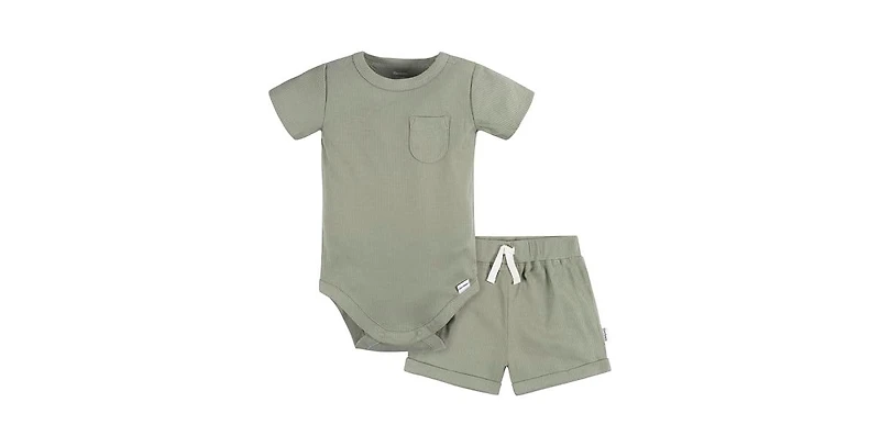 Gerber Baby Boys Bodysuit and Shorts Set, 2 Piece