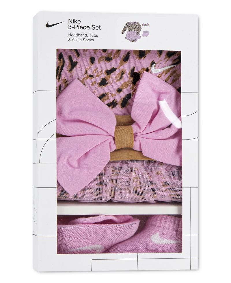 Nike Baby Girls' Surranimal Bodysuit with Skirt, Headband and Socks, 3-Piece Set