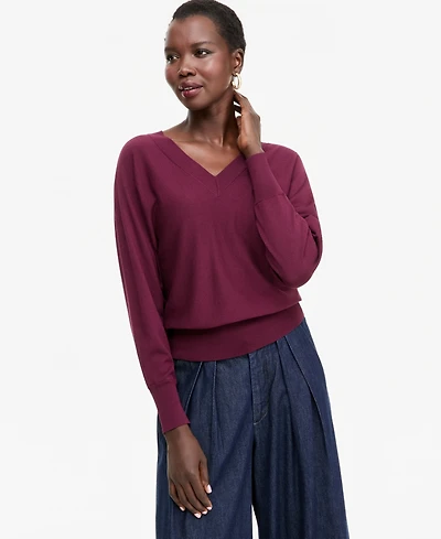I.n.c. International Concepts Women's Double V-Neck Dolman Sweater, Macy's Exclusive