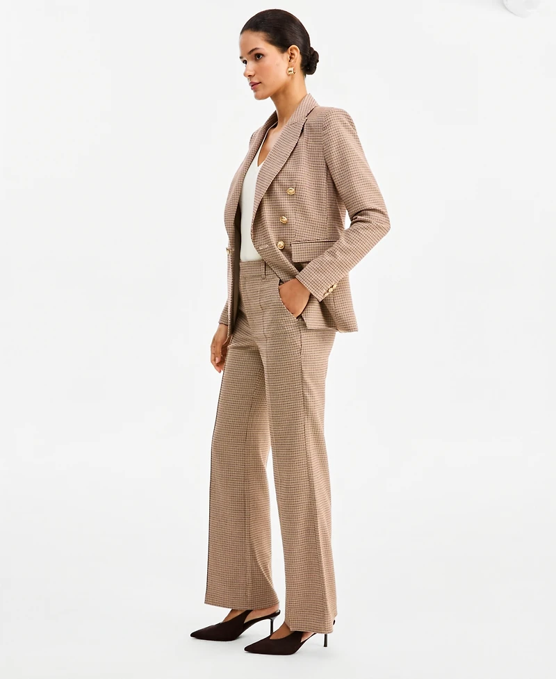 I.n.c. International Concepts Women's High-Rise Bootcut Houndstooth Pants, Macy's Exclusive