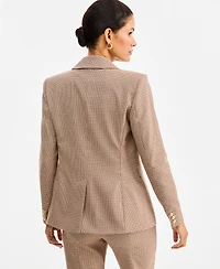I.n.c. International Concepts Women's Double-Breasted Houndstooth Blazer, Macy's Exclusive