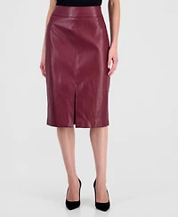 T Tahari Women's Midi Pencil Front-Slit Skirt