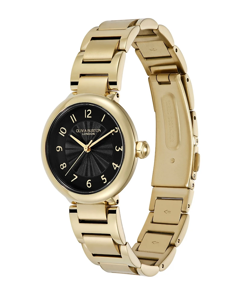 Olivia Burton Women's Pembroke Gold-Tone Stainless Steel Bracelet Watch 30mm