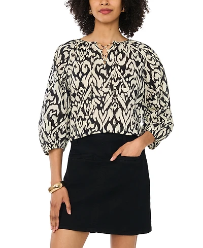 Vince Camuto Women's Lace-Up Raglan Top