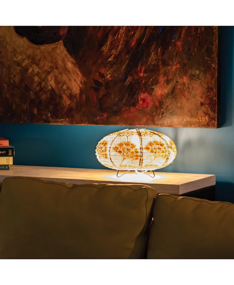 Allsop Home & Garden, Soji Stella Solace Oval Yarrow Table Lamp (120V - Indoor use only)