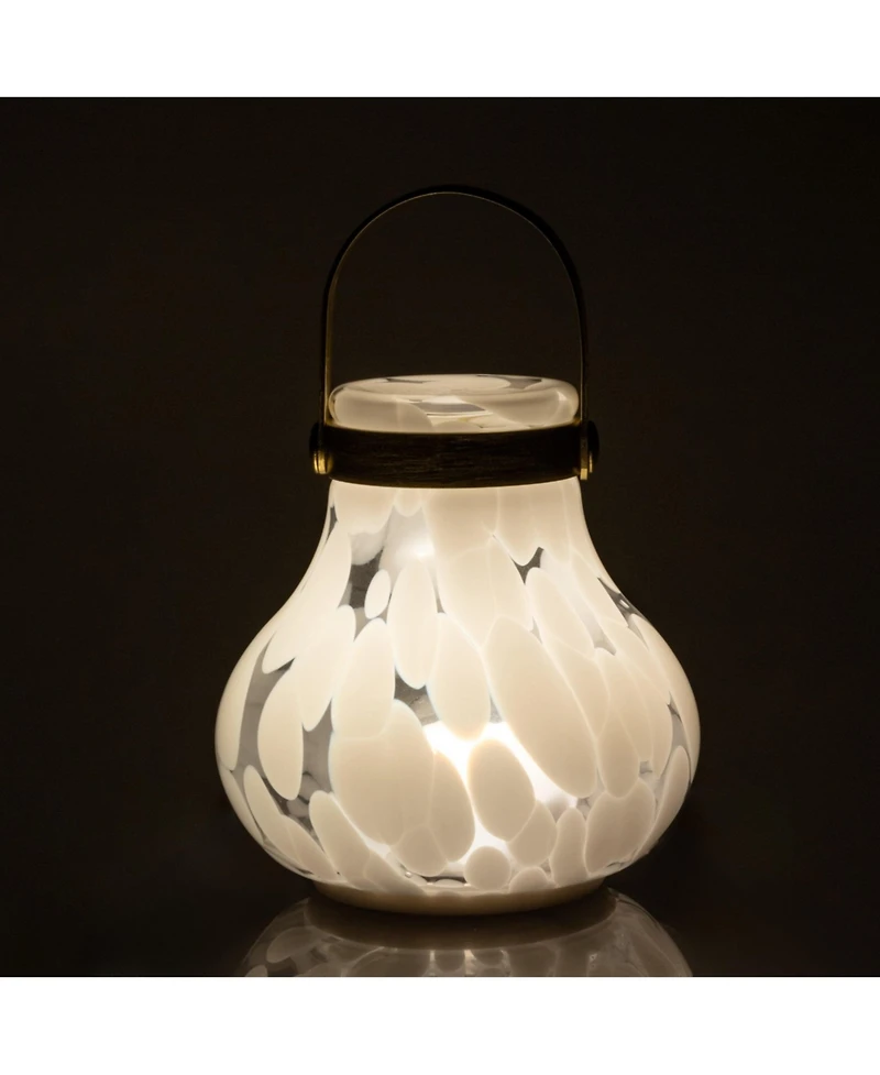 Allsop Home & Garden, Moondrop Lantern - Rechargeable Glass Led Lantern