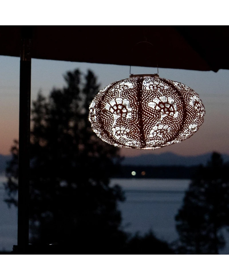 Allsop Home & Garden, Stella Luxe Oval Yarrow Clay Led Lantern (Battery Powered)