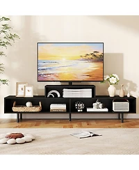 Slickblue 3-Cubby Tv Stand with Open Storage Compartments