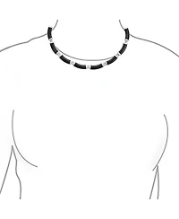 Bling Jewelry Jade Strand Contoured Bar Link Collar Necklace 14K Gold Plated Vermeil
