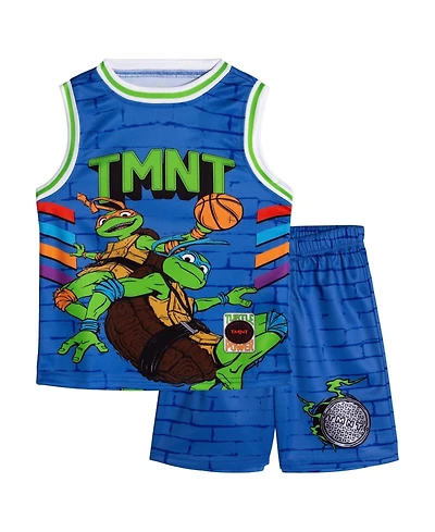 Teenage Mutant Ninja Turtles Boy's (5-12) Athletic Basketball Jersey and Shorts Set