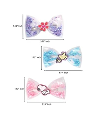 Peanuts Snoopy Woodstock Shaker Hair Bows 3-Piece Set Official License, Peanuts Gifts, Snoopy Things