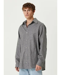 Pcfg Men's Wool-Cashmere Blend Striped Long-Sleeve Shirt