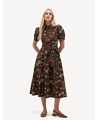 Hobbs London Women's Carly Fit Flare Midi Dress