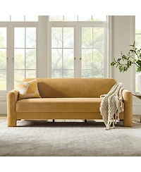 Hulala Home Isai Modern Curved Velvet Sofa