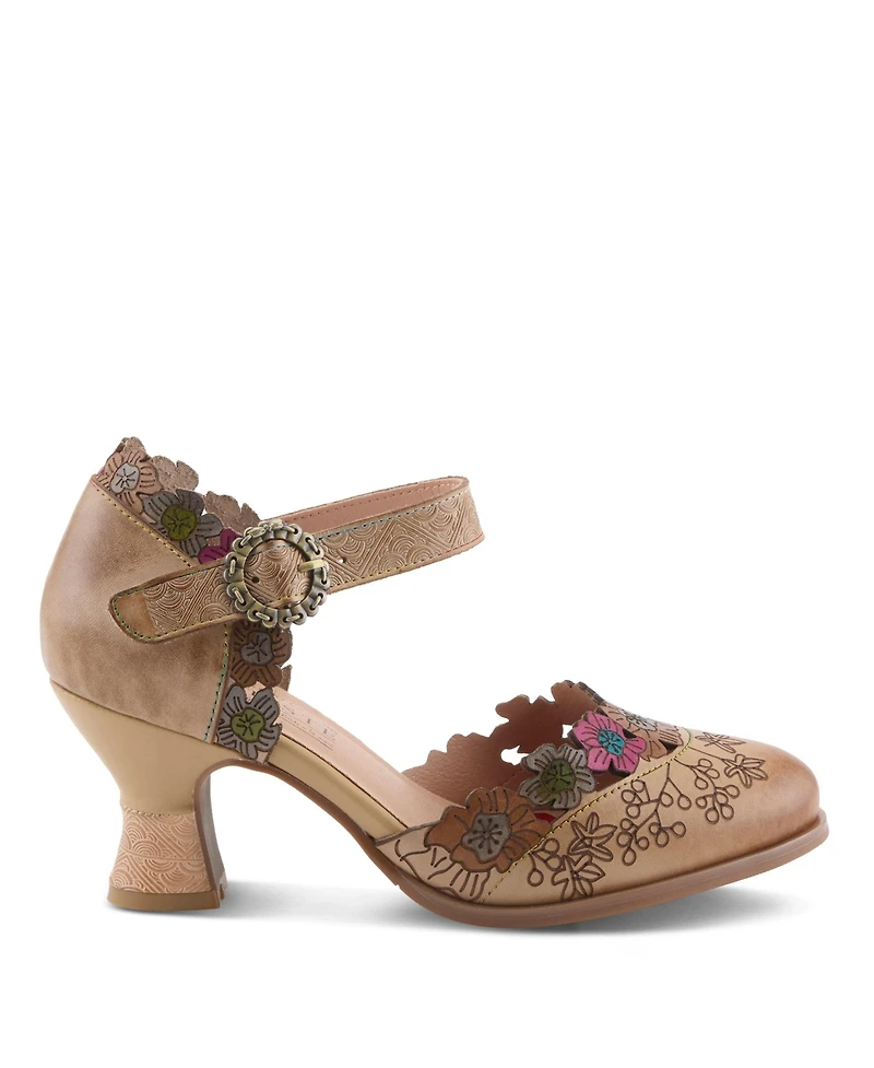 L'Artiste Women's Happydance Pumps with Hand-Painted Design