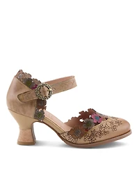 L'Artiste Women's Happydance Pumps with Hand-Painted Design