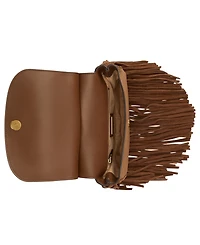 Lauren Ralph Lauren Marcy Fringe Trim Small Crossbody Handbag