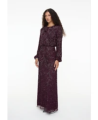 Maryisa Women's Modest Embellished Sequin Dress